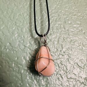 Rose Quartz Pendant Heart Chakra Necklace
